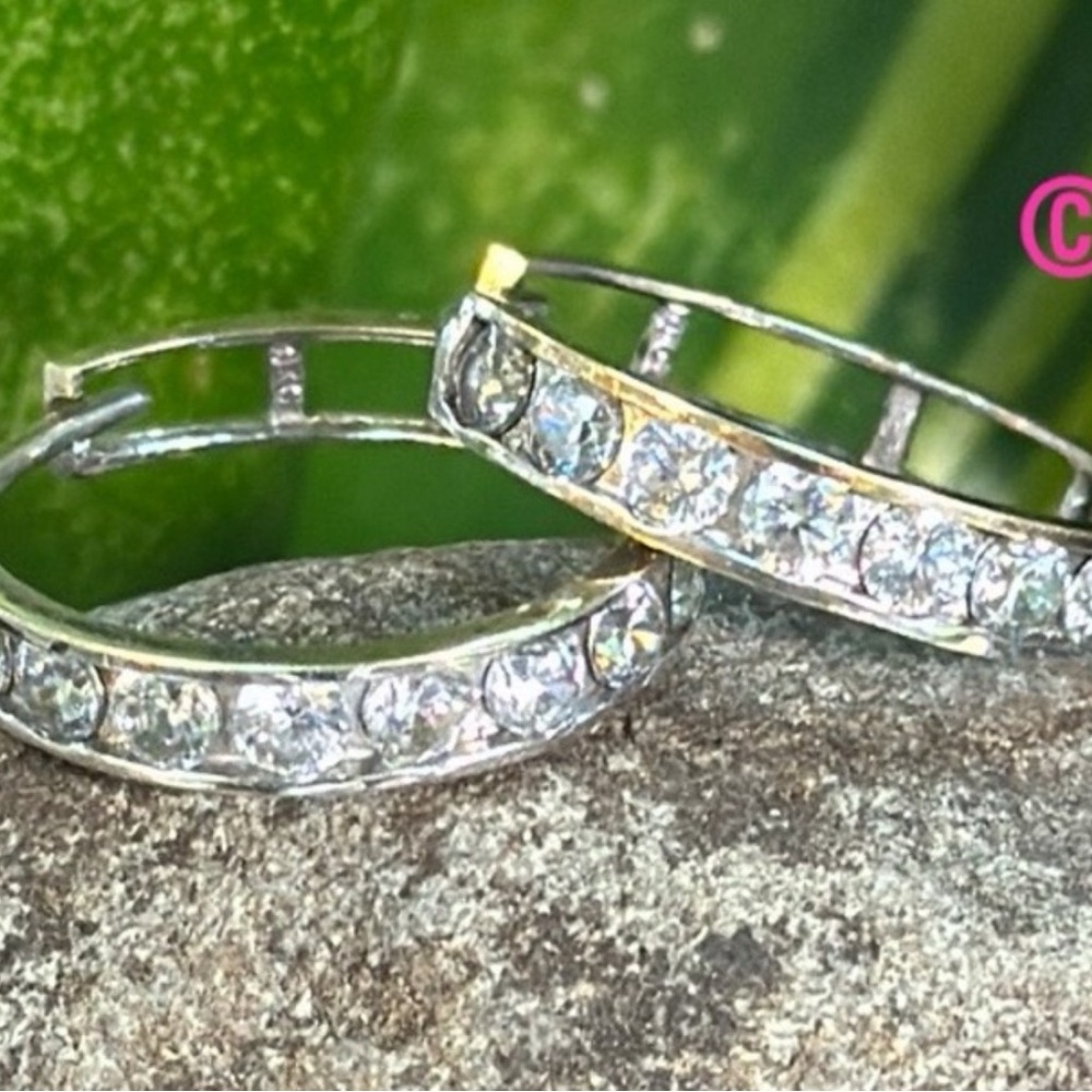 10k Cz Huggie Hoops